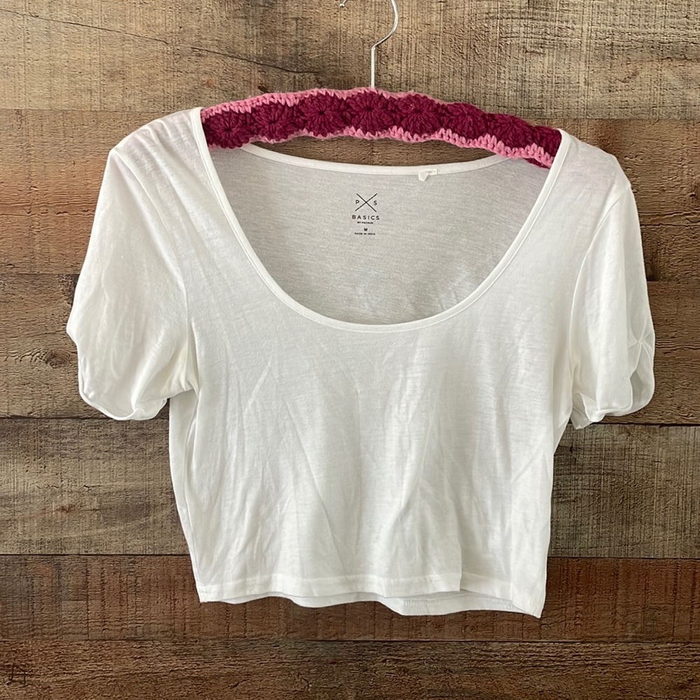 Pacsun Basics White Crop Top